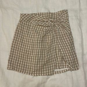 Gingham mini skirt